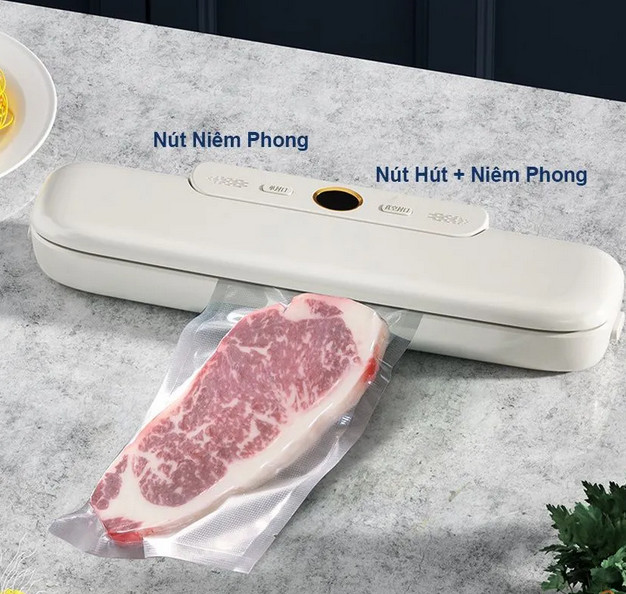 Máy Hút Chân Không Fk-7912 Vacuum Sealer Kèm Túi Tiện Dụng Cho Nhà Bếp