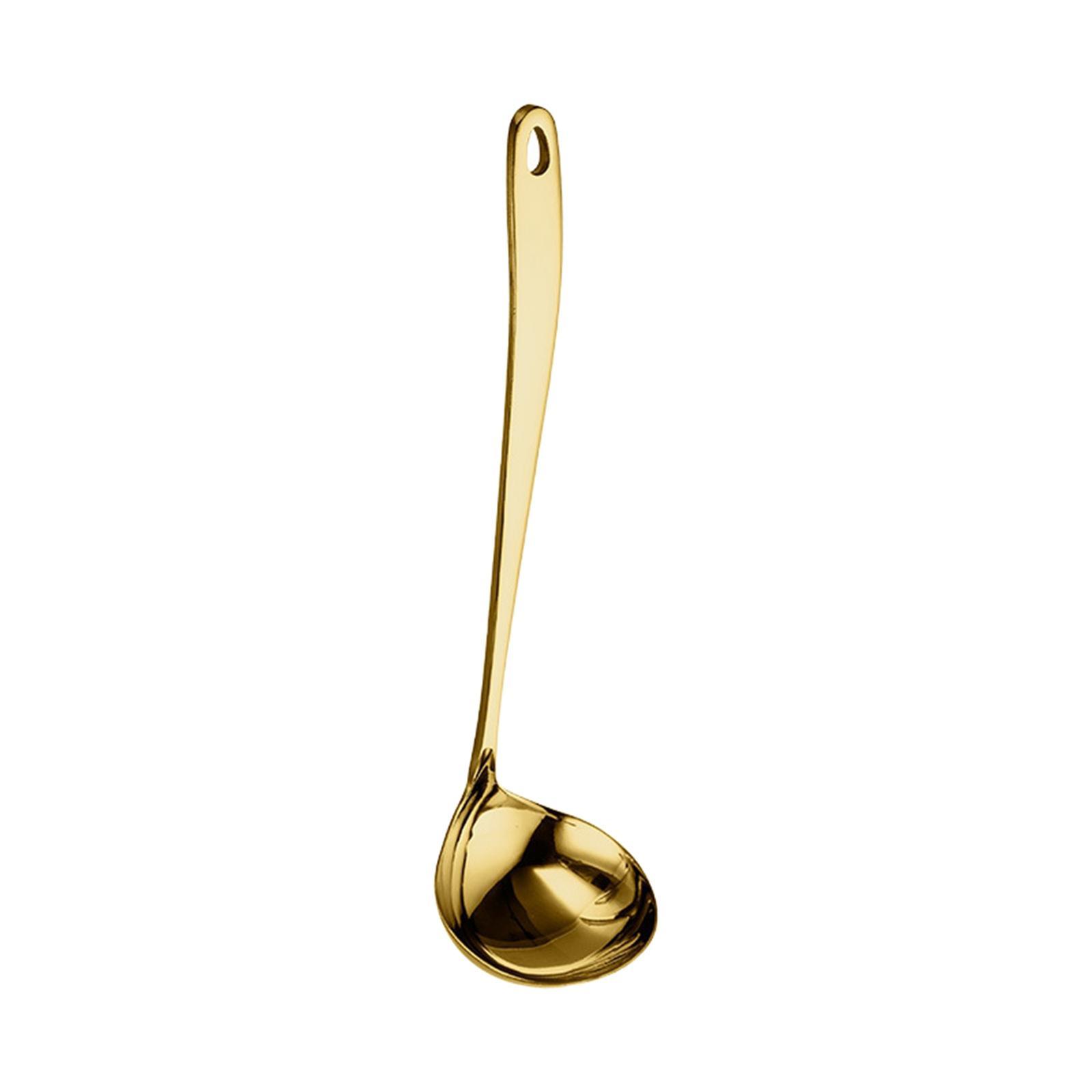 Cooking Ladle 10.6'' Stainless Steel Serving Spoon for Picnic camping