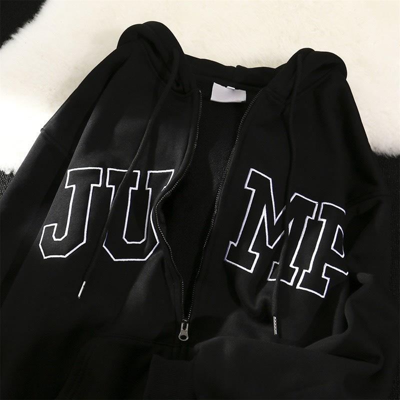 Áo Khoác Hoodie Kéo Khóa JUMP Nhiều Màu Form Rộng Ulzzang