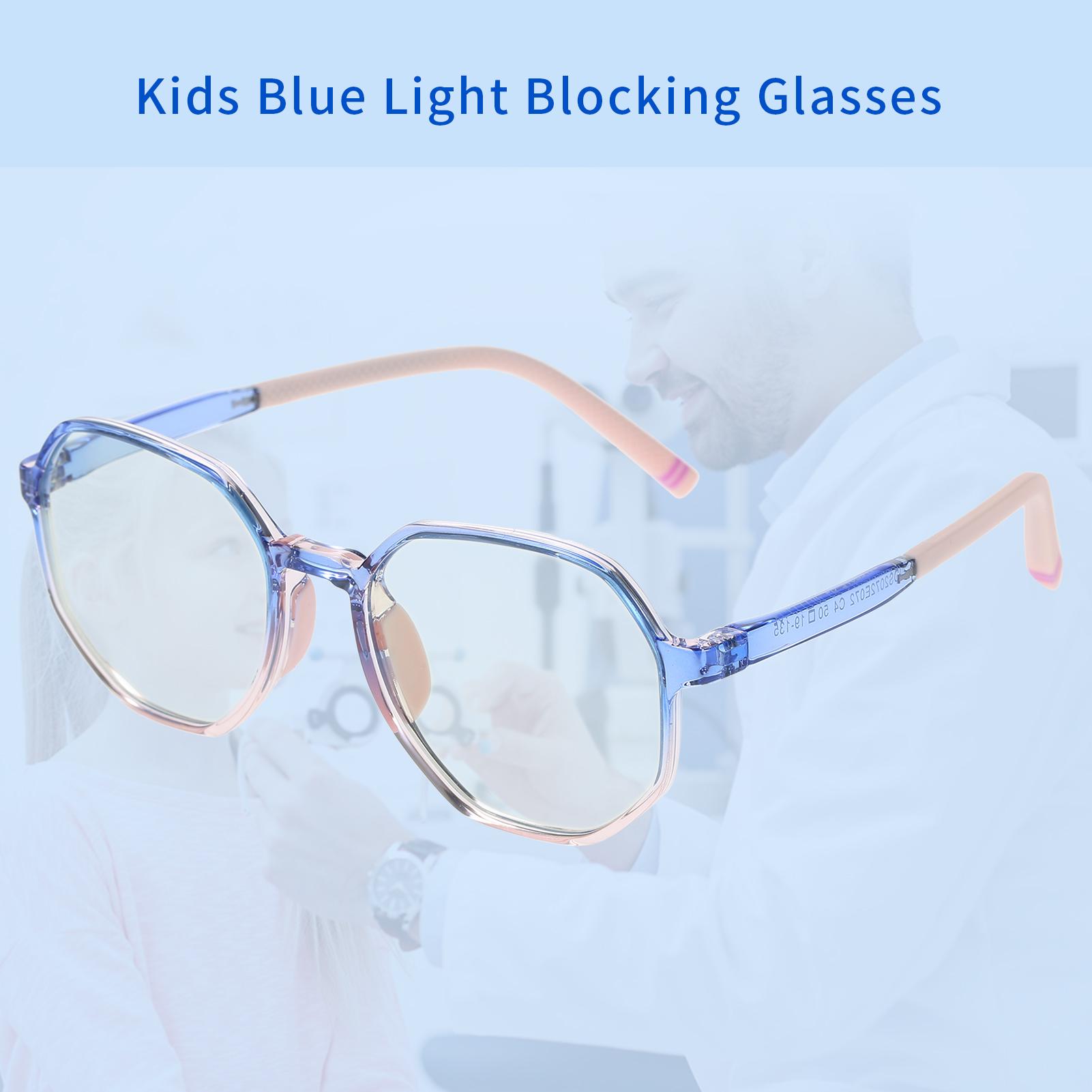 Kính chặn ánh sáng xanh cho trẻ em TR90 Khung kính nhẹ bảo vệ mắt khi dùng máy tính