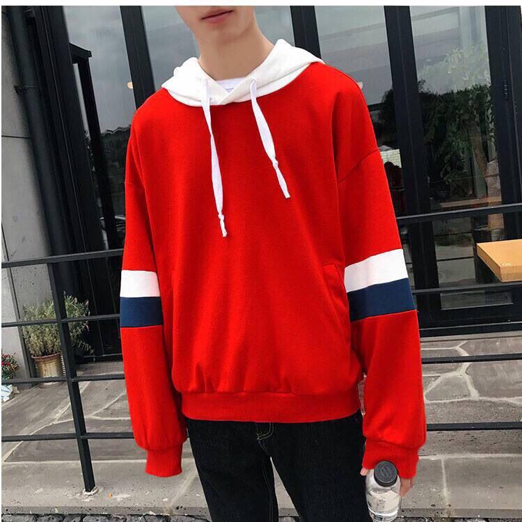 ÁO HOODIES PHỐI MÀU - NÓN RỘNG - CHUẨN Y HÌNH