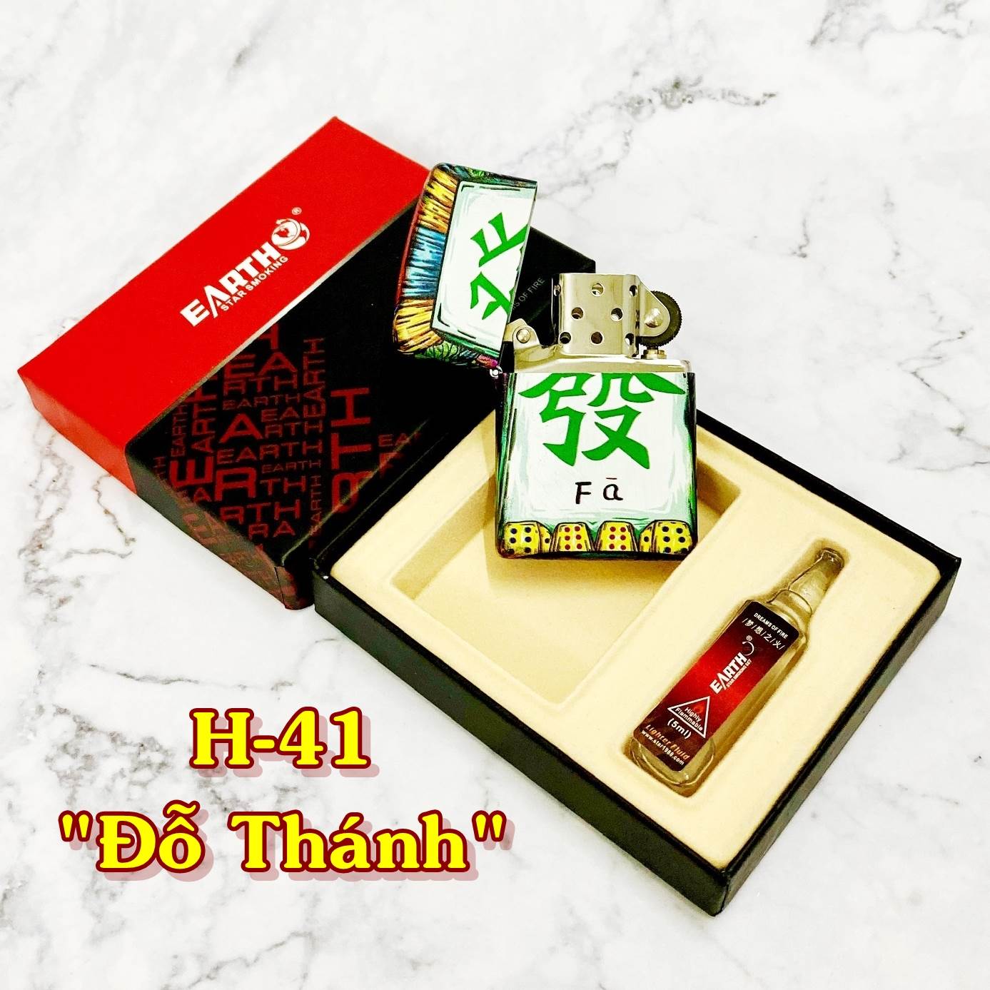 Hột Quẹt Bật Lửa phiên bản nhật hình chữ "Đỗ Thánh" H41 - xài xăng
