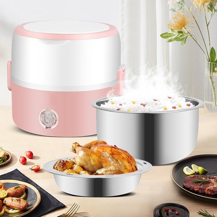 Cặp Lồng Cắm Điện 3 Tầng ruột inox Cao Cấp Giữ Nóng Thức Ăn Liên Tục