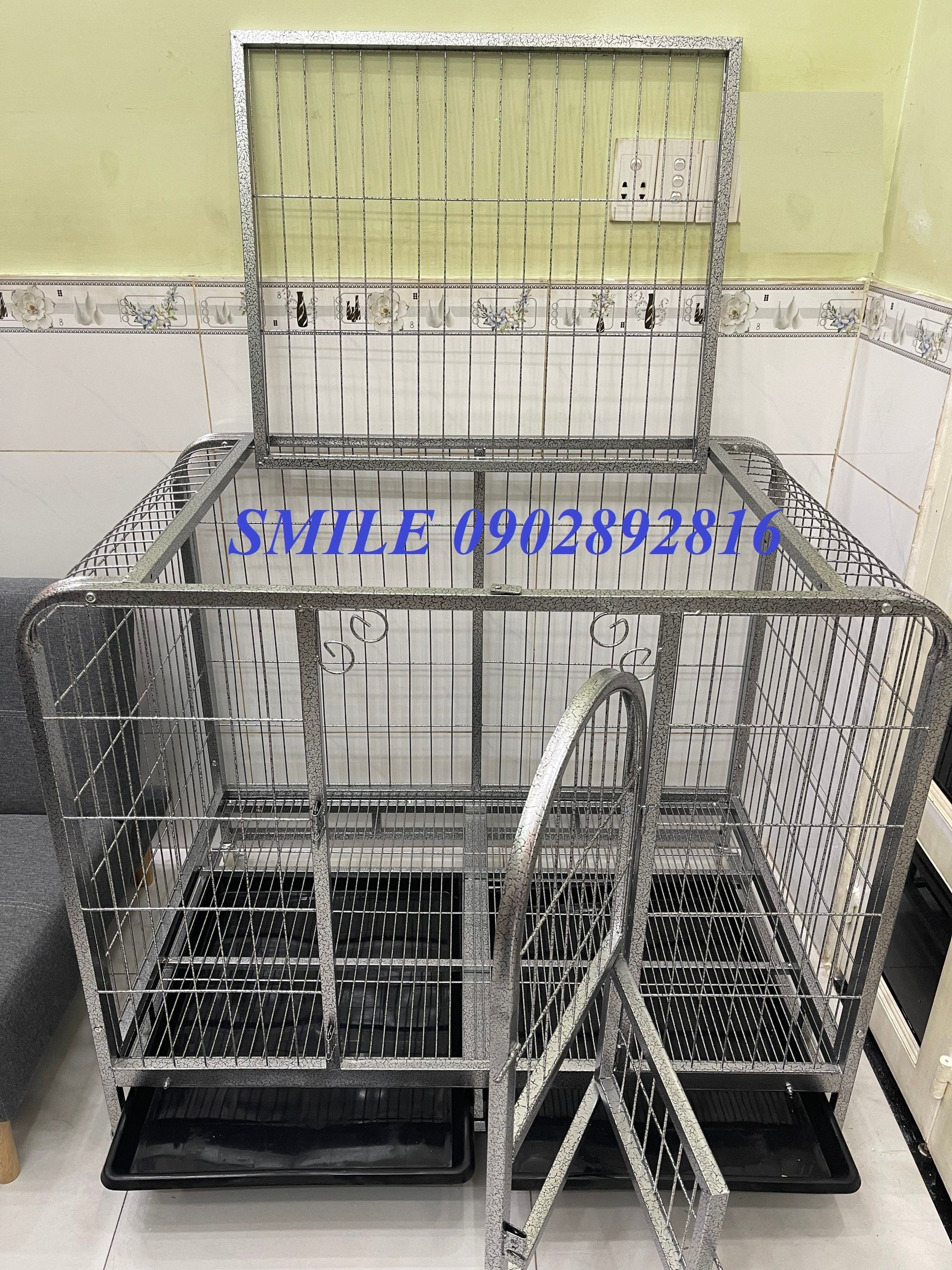 Chuồng Size lớn 1Mét25cm , Chuồng Size Đại Dành Cho Chó Lớn Becgie Cao Cấp