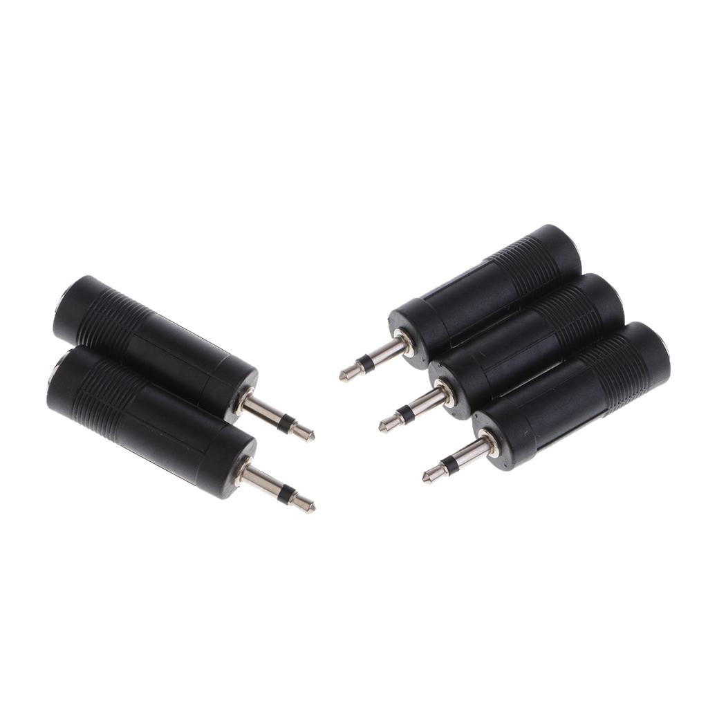 3.5 Mm 1/8 Nam Cắm Đơn 6.35 Mm 1/4 Nữ Jack Chuyển Đổi Âm Thanh 5 Cái/bộ