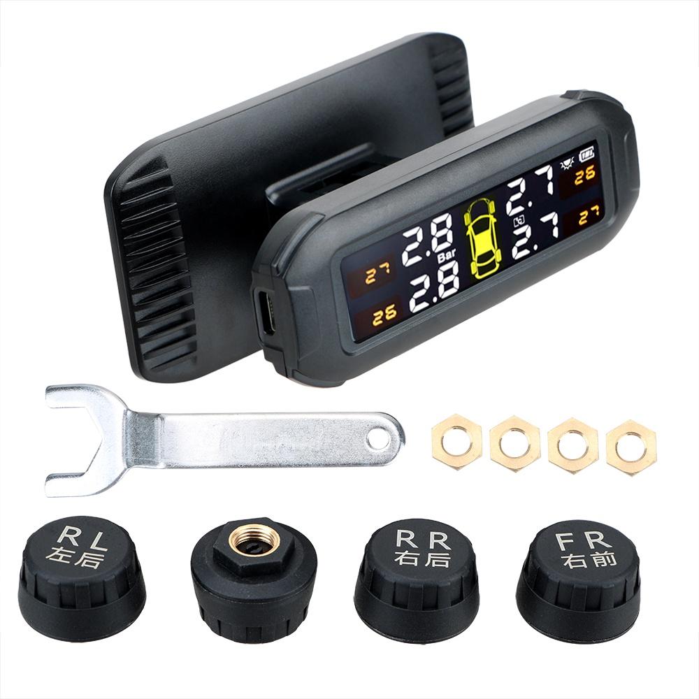 Hệ thống giám sát áp suất lốp xe ô tô TPMS thiết kế xoay với 4 cảm biến ngoài chuyên dụng tiện lợi