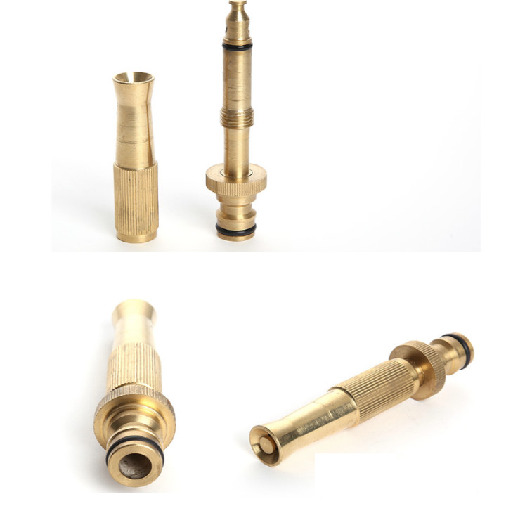 Bộ dây vòi xịt nước rửa xe, tưới cây đa năng, tăng áp 3 lần, loại 15m 206701 đầu đồng,cút đồng