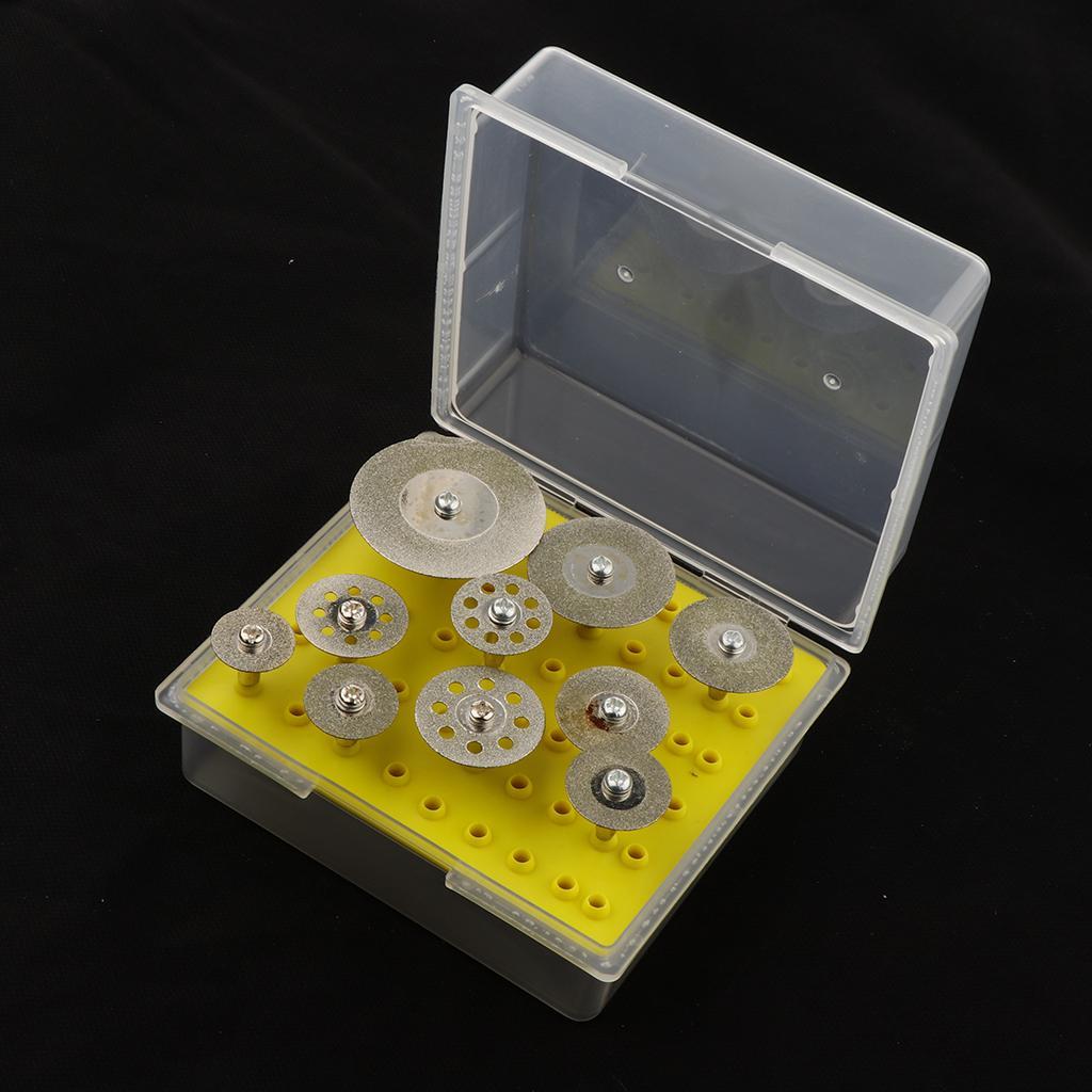 Diamond Coated Cutting Wheels Saw Blades Disc Rotary Tool Kit Handle 3.17mm