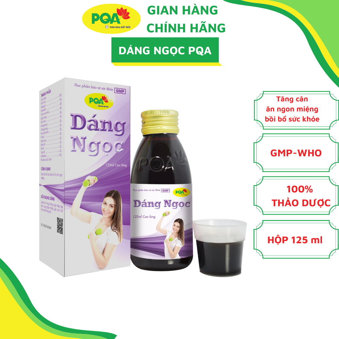 Dáng Ngọc PQA Thành Phần Từ Thiên Nhiên Hỗ Trợ Ăn Ngon Miệng, Bồi Bổ Sức Khỏe Hộp 125ml
