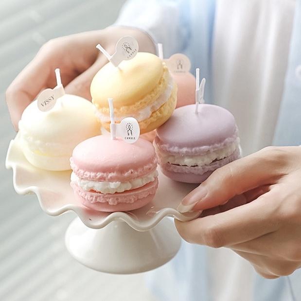 Nến Thơm Mini Siêu Xinh Hình Bánh Macaron 3x1cm