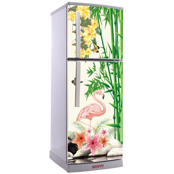 DECAL DÁN TỦ LẠNH MẪU HỒNG HẠC 5 ĐẸP - BỀN - SANG