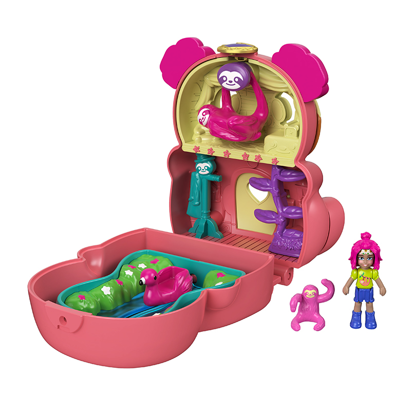 Đồ Chơi POLLY POCKET Chiếc Túi Hình Lười Nơ Hồng GTM59/GTM56