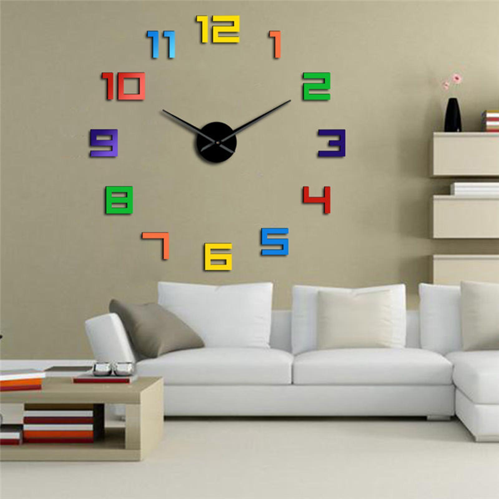 DIY Wall Clock Wall Sticker Arabic Numbers for Home Decoration