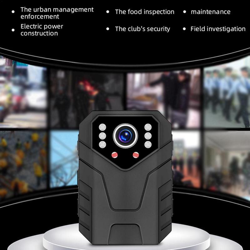 Máy ảnh cơ thể tầm nhìn ban đêm cho thực thi pháp luật 1080p góc rộng góc gắn trên cơ thể máy ảnh máy quay video rộng 170 góc bảo vệ rộng