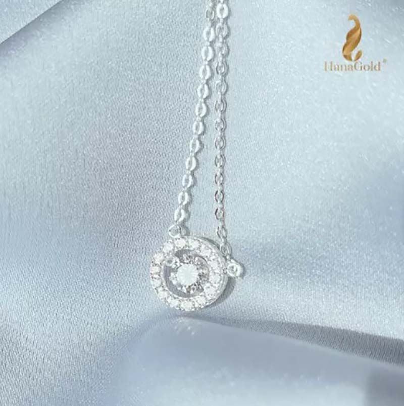 Dây Chuyền Bạc 925 Mặt Đá Moon Love