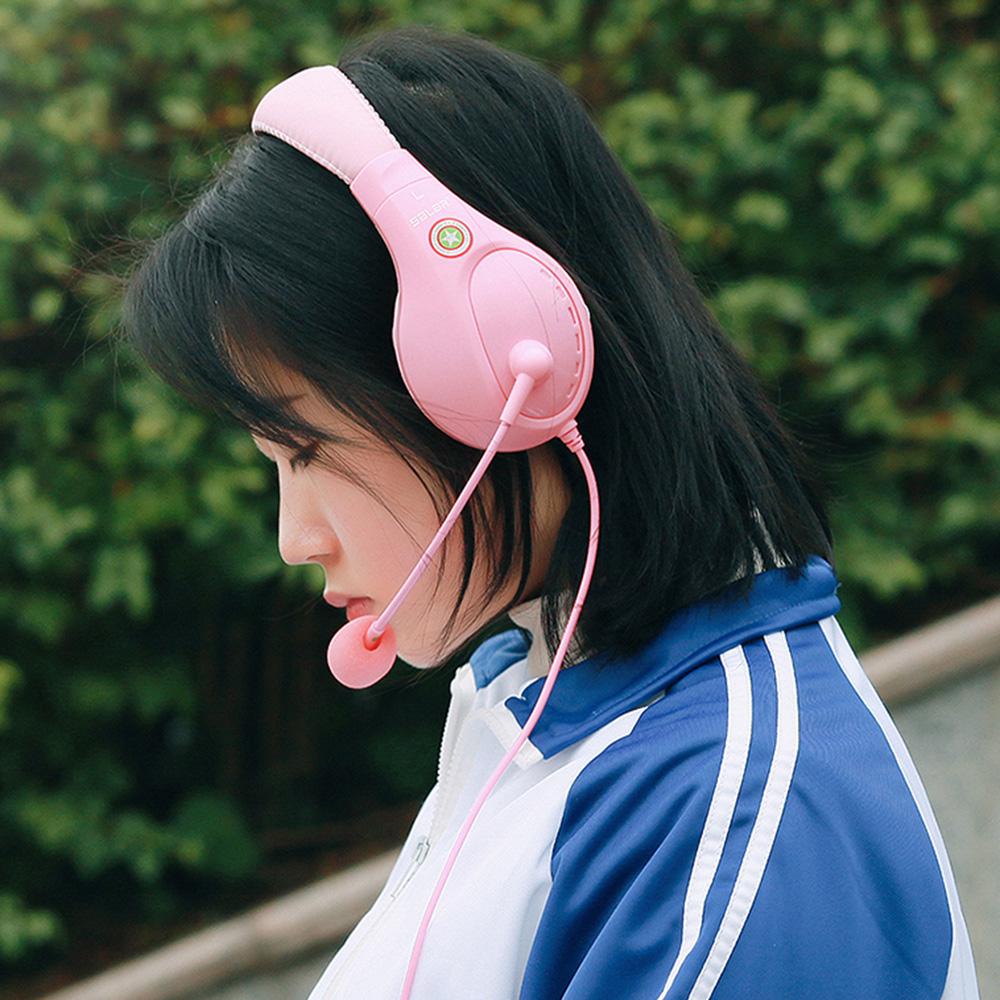 Tai nghe có dây A566H dành cho máy tính dành cho sinh viên Tai nghe loại bỏ tiếng ồn nhẹ với micrô cho giáo dục học tập trực tuyến