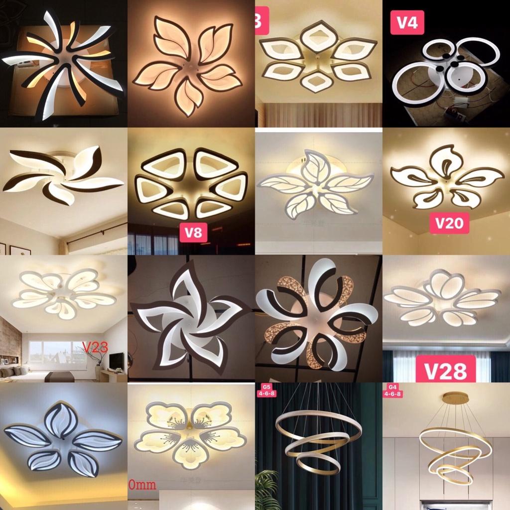 Đèn ngủ V4, đèn trần led trang trí led có điều khiển từ xa