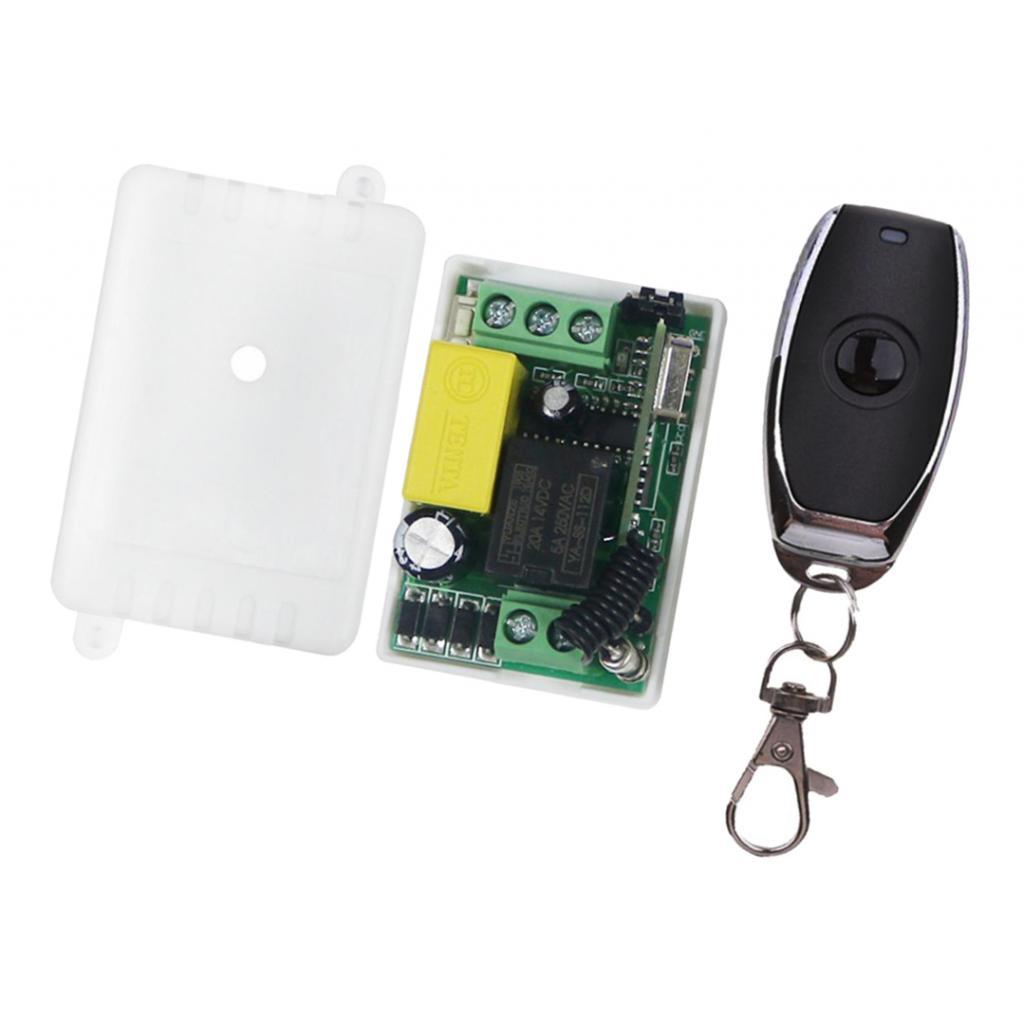 DC 12V 1 Channel Remote Control Switch Control Wireless RF Relay 1 Receiver With 1 Transmitter L