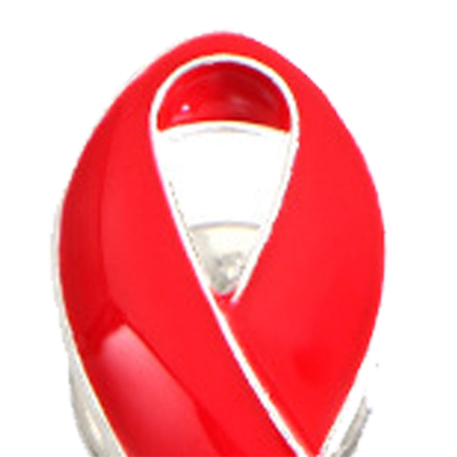 Fashion Red Ribbon Brooch Pin Buttons Badge Brooch for Clothes Hats Decor