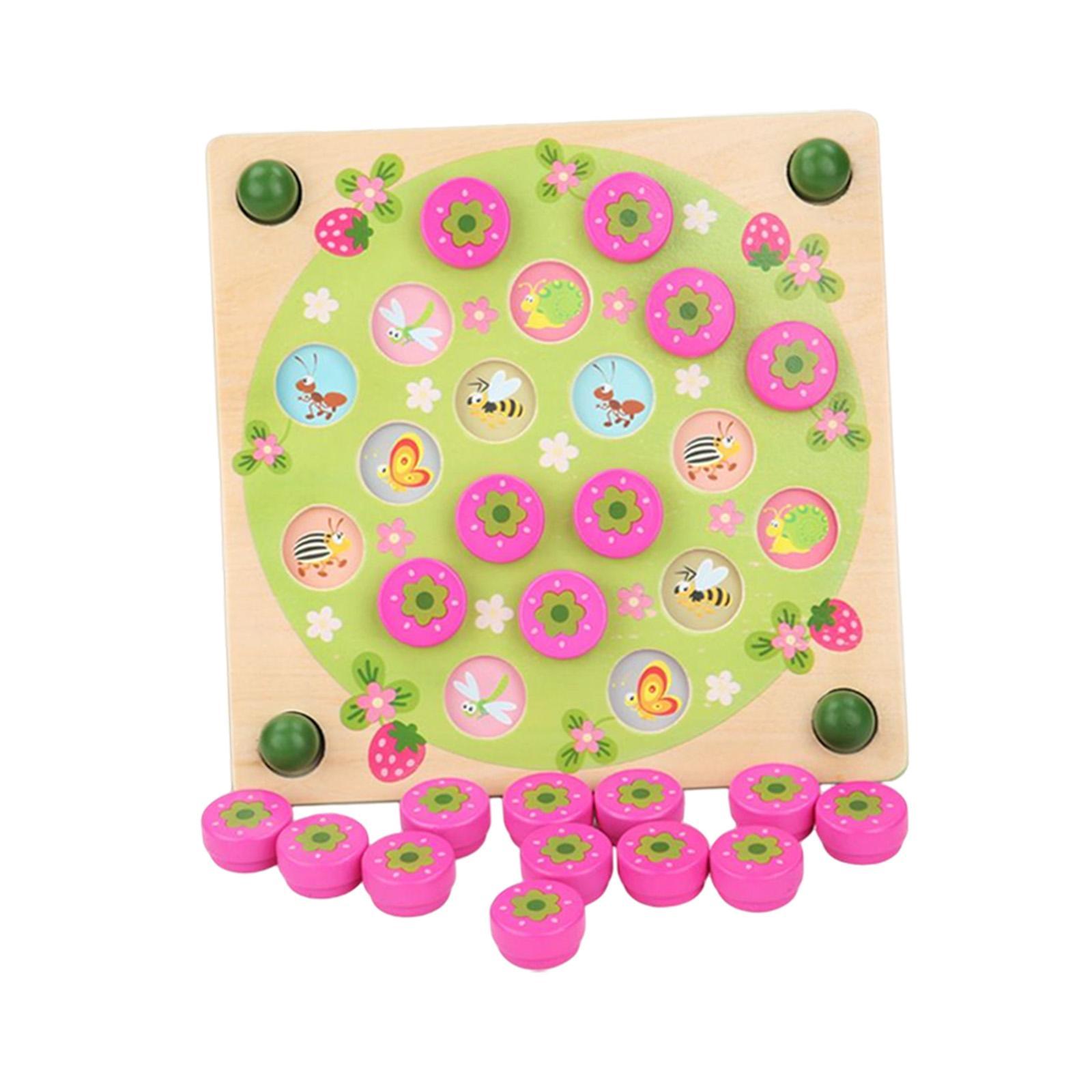 Portable Memory Chess Multipurpose Birthday Gift Wooden for Family Holiday