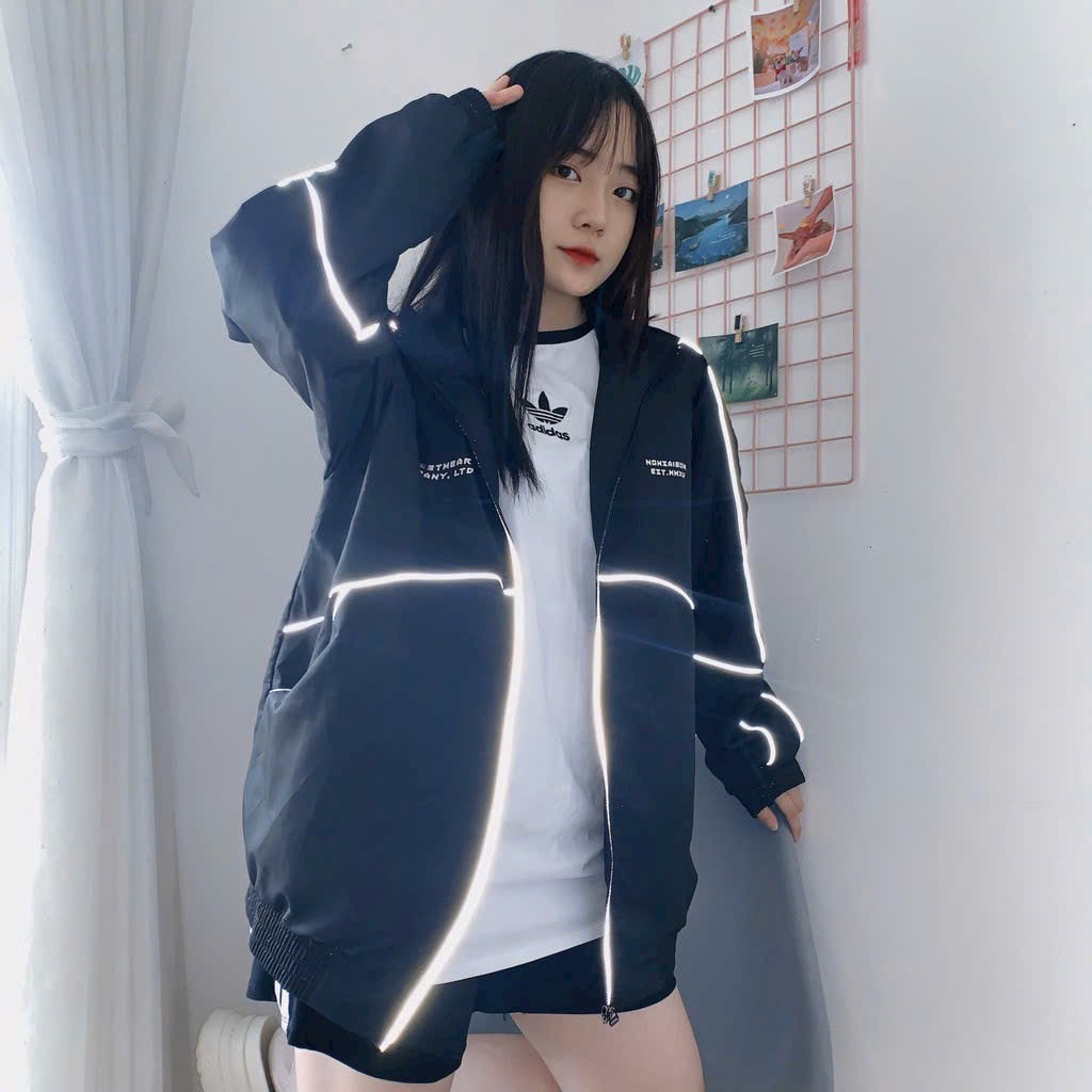 áo khoác dù racing phối nam nữ form rộng phong cách thể thao hot trend unisex jacket cổ cao