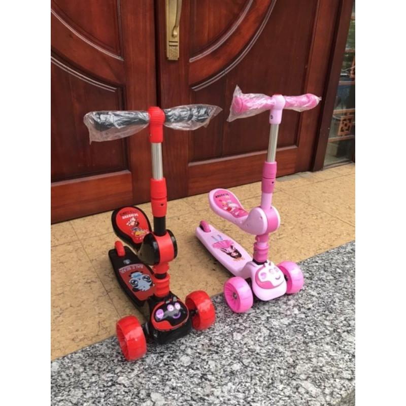 xe trượt scooter có ghế ngồi , đèn nhạc đầy đủ