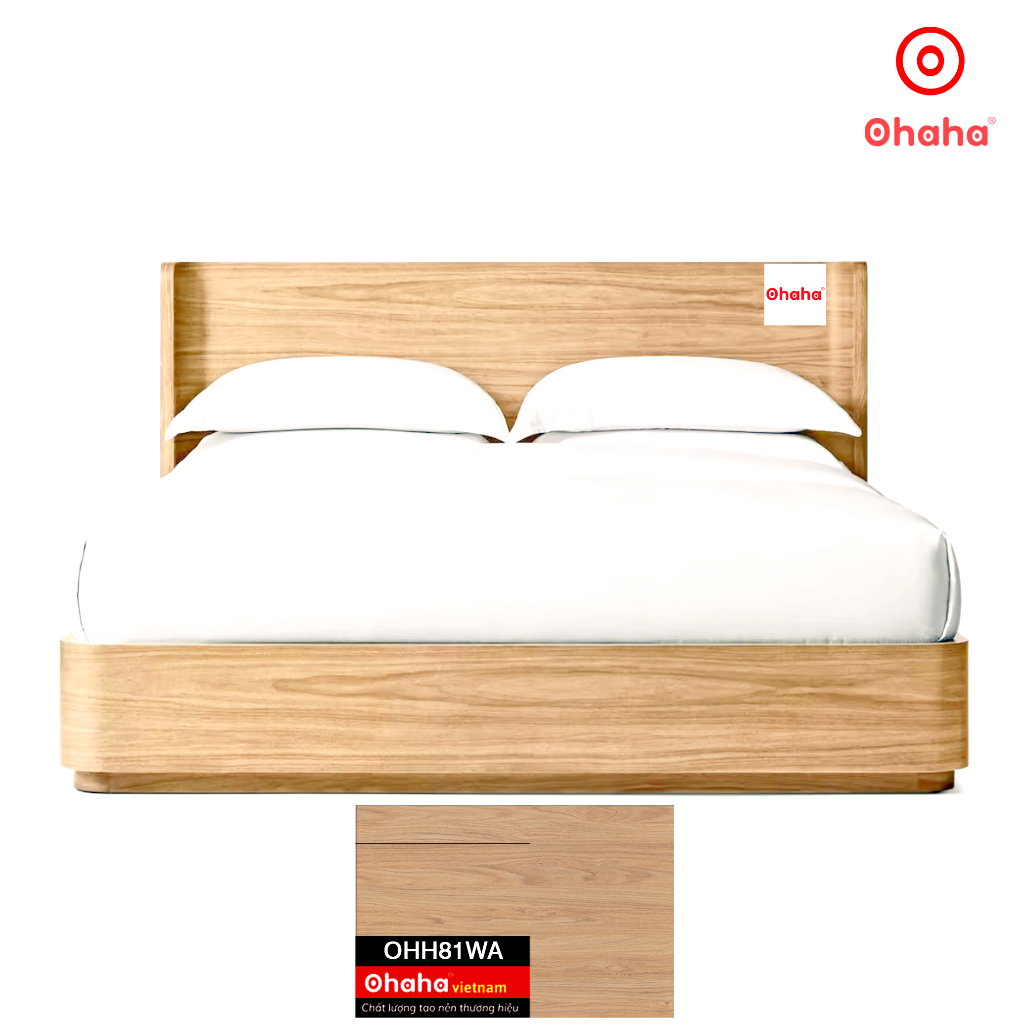 Giường ngủ gỗ cao cấp hiện đại Ohaha - GC046