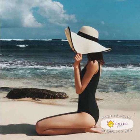 Bikini đi biển cao cấp khoét V lưng sâu sexy màu đen (hình chụp
