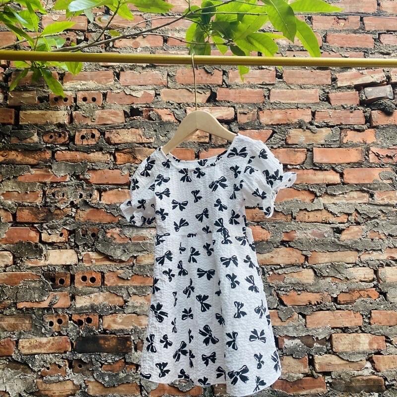 Váy cho bé gái 1 tuổi đến 5 tuổi LINA KIDS đầm bé gái hình nơ 8-18kg