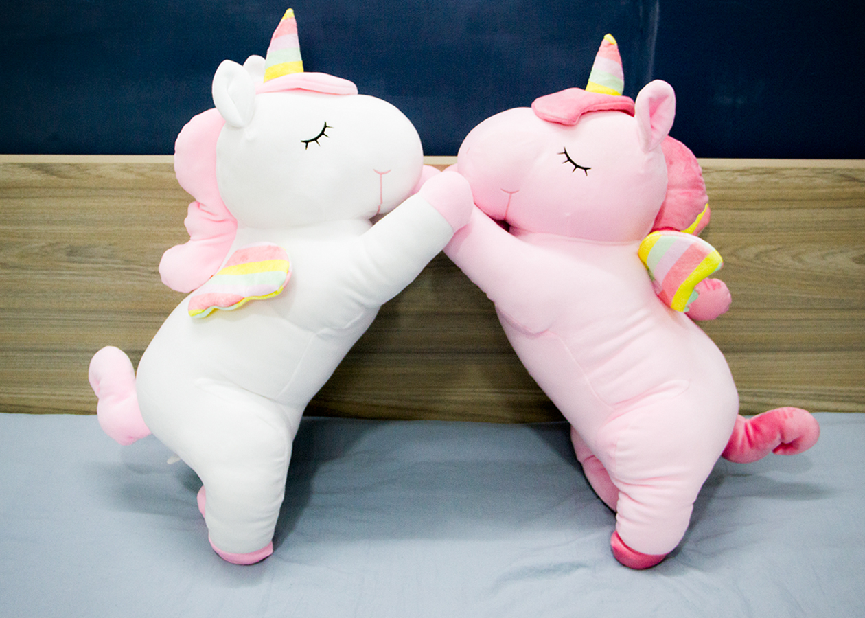 Thú nhồi bông Ngựa Một Sừng Unicorn nằm size 55cm BA00098