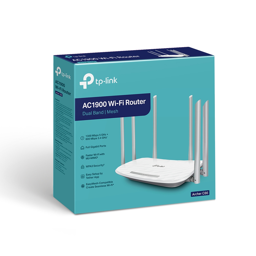 Bộ Phát Wifi TP-Link Archer C86 MU-MIMO Chuẩn AC 1900Mpbs - Hàng Chính Hãng