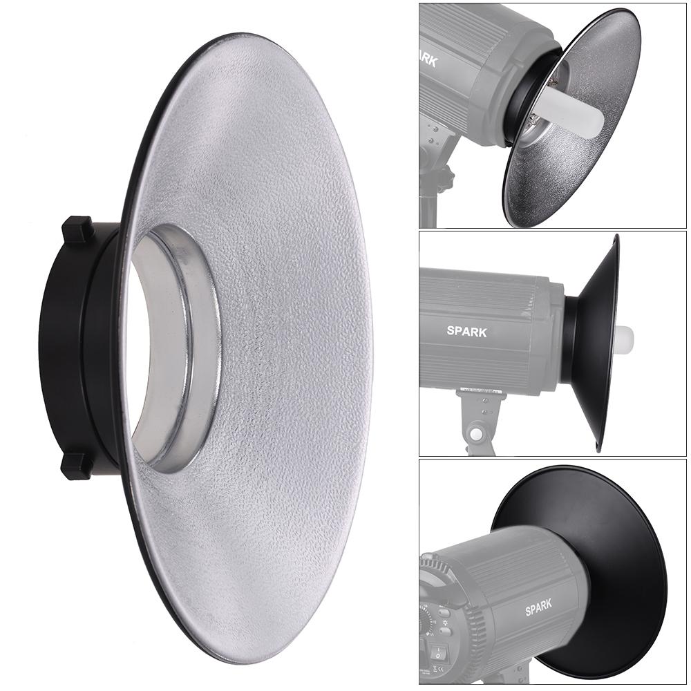 Đèn flash phản xạ Bowens Gắn Bộ khuếch tán Chụp ảnh góc rộng 120 độ bằng hợp kim nhôm
