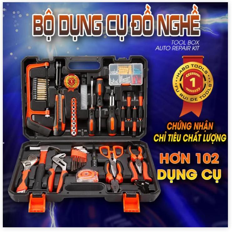 Bộ dụng cụ sửa chữa nhà cửa 102 chi tiết thép không gỉ cực bền