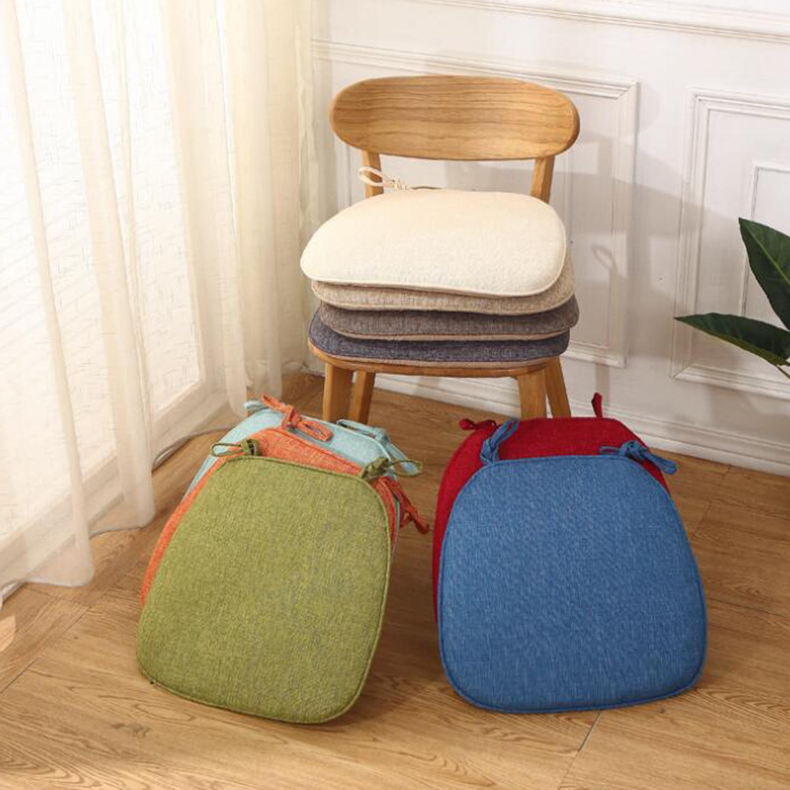 Chair Cushion with Ties for Dining Chairs Nonslip Chair/Seat Cushion Pad Office Home Chair Cushion Home Decor Supplies