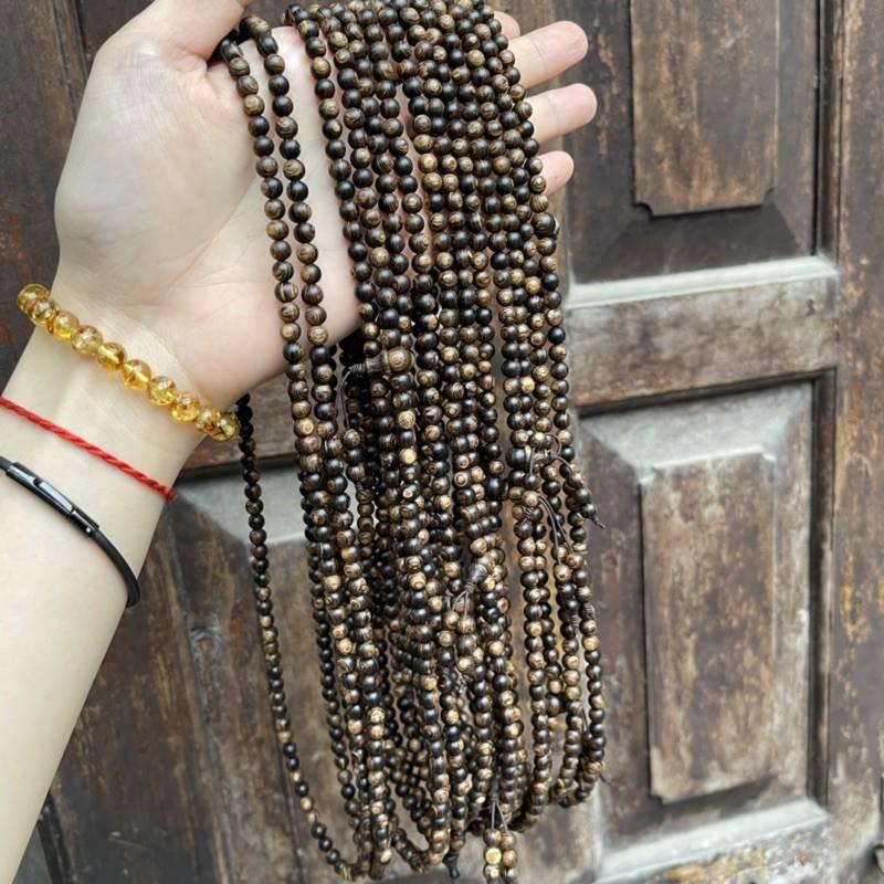 Vòng Tay Trầm Hương Sánh Chìm 108 hạt - đeo tay quấn 3-4 vòng - hạt 6ly