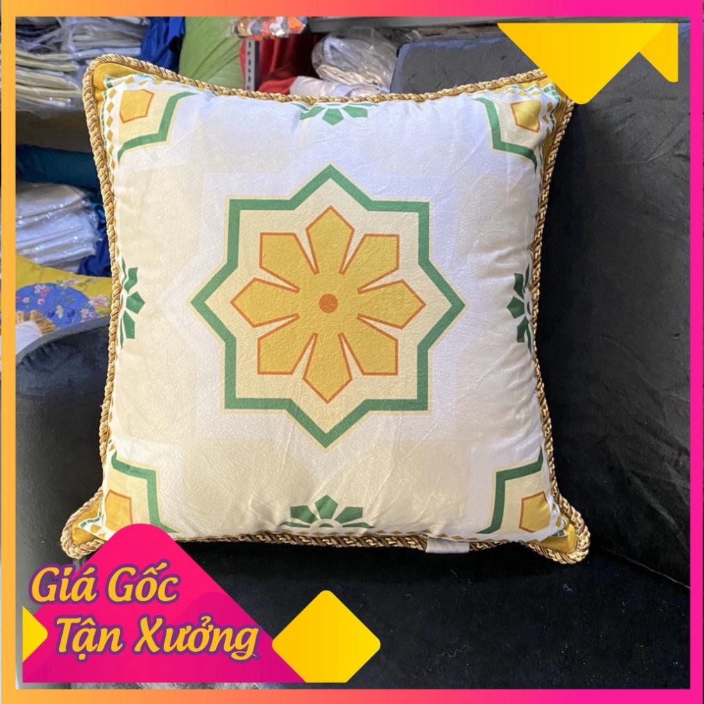 Gối Tựa Lưng Gối Tựa Sofa, Gối Vuông Trang Trí Hoa Văn Hiện Đại Kích Thước 45x45cm