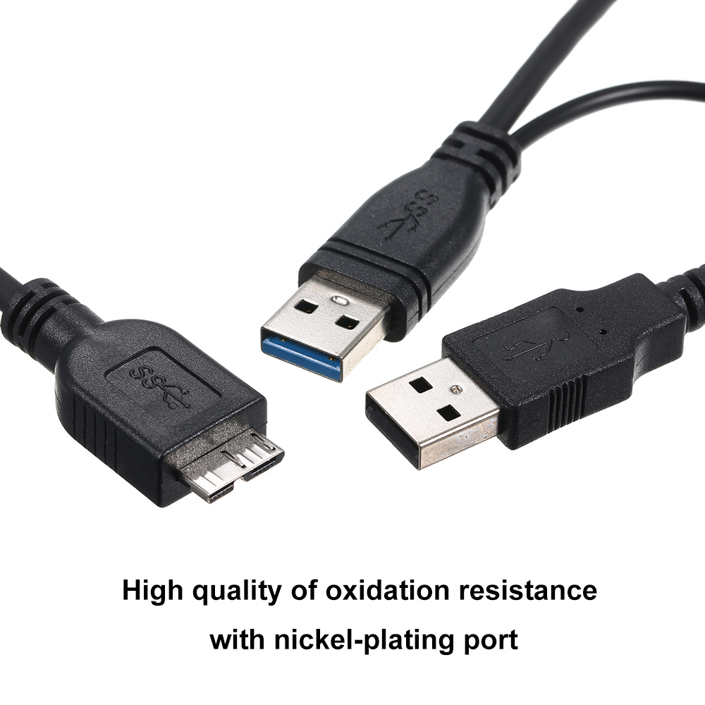 Cáp USB 3.0 Male Sang Micro USB Cho Ổ Cứng Dish HDD, Màu Đen 1 Mét