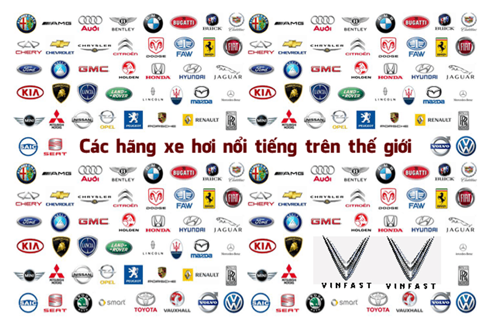 Sticker logo oto , xe hơi set 30 ảnh ép lụa các hãng xe nổi tiếng thế giới