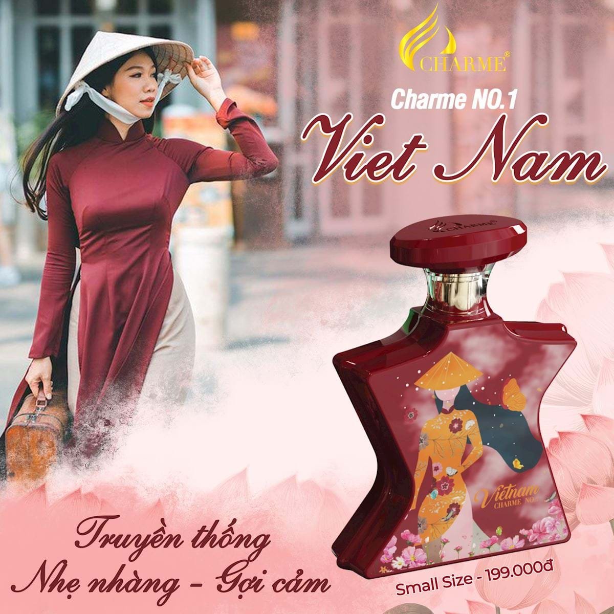 Nước Hoa Nữ CHARME N0.1 VIETNAM 15ml Hương Hoa Sen Nhẹ Nhàng Thanh Mát Tinh Tế_Nước hoa Chính Hãng