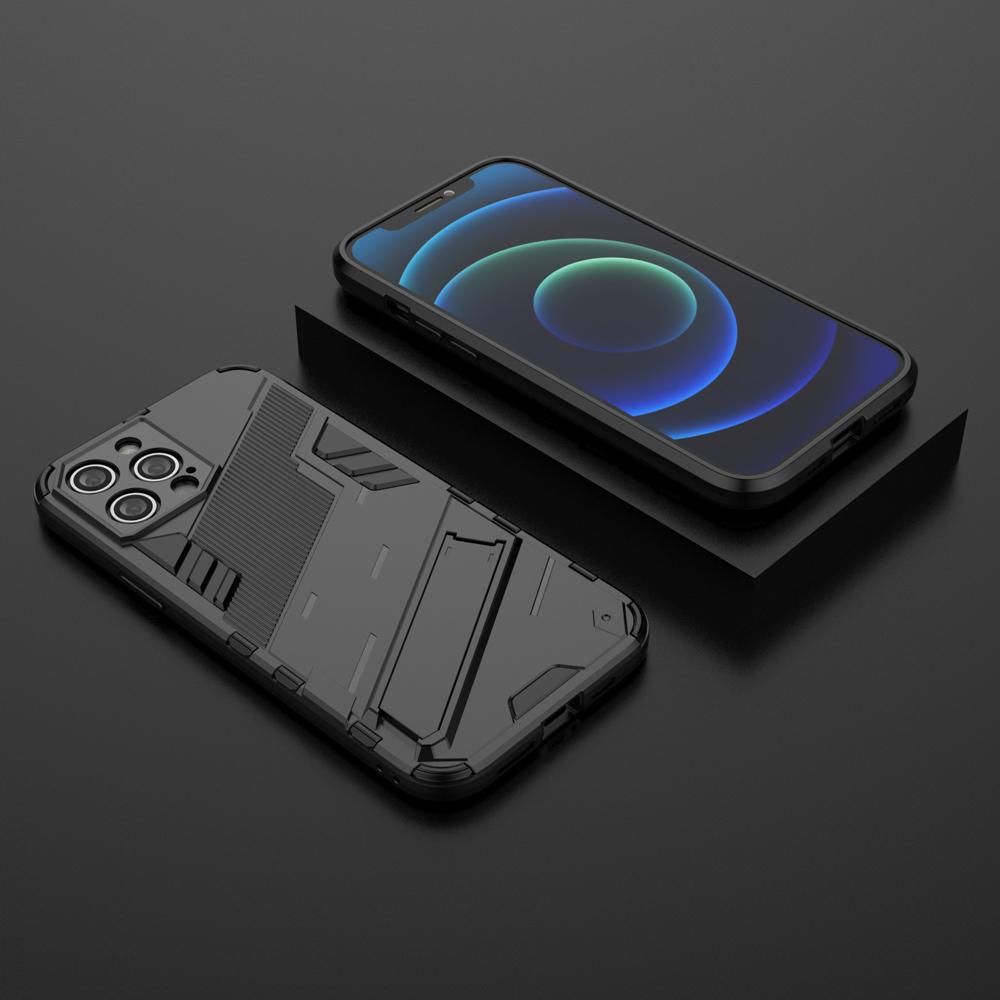 Ốp lưng cho iPhone 12 Pro Max, Ốp chống sốc Iron Man PUNK cao cấp kèm giá đỡ cho iPhone 12 Pro Max