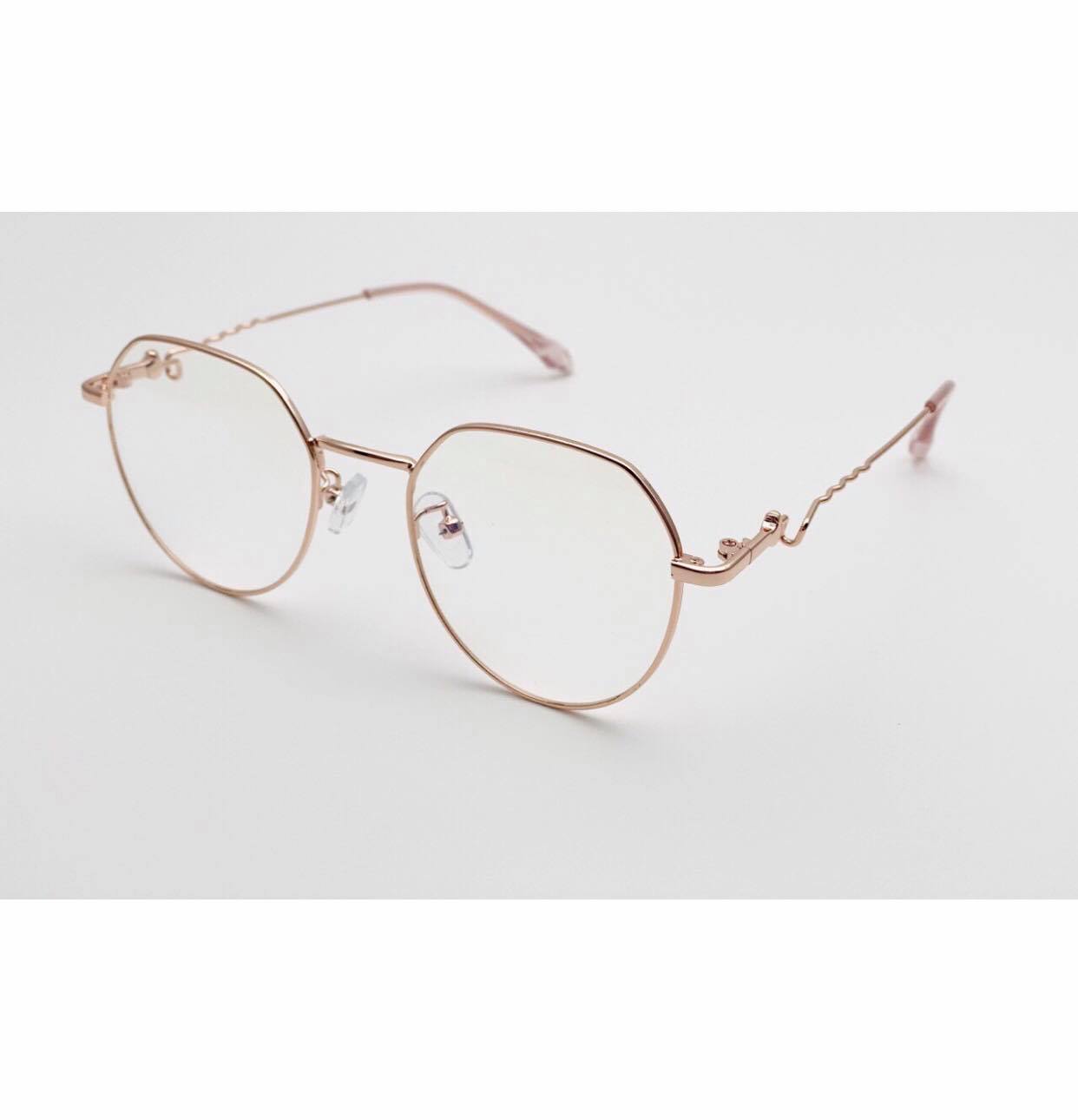 Gọng kính cận, Kính giả cận vintage Kim loại phong cách ulzzang Hàn Quốc KL105 + tặng Tuavit Kính Xinh mini