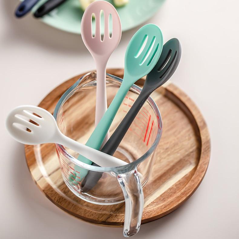 Silicone Small Colander Special Heat-resistant Cooking Spoon for Non-stick Pan Colander