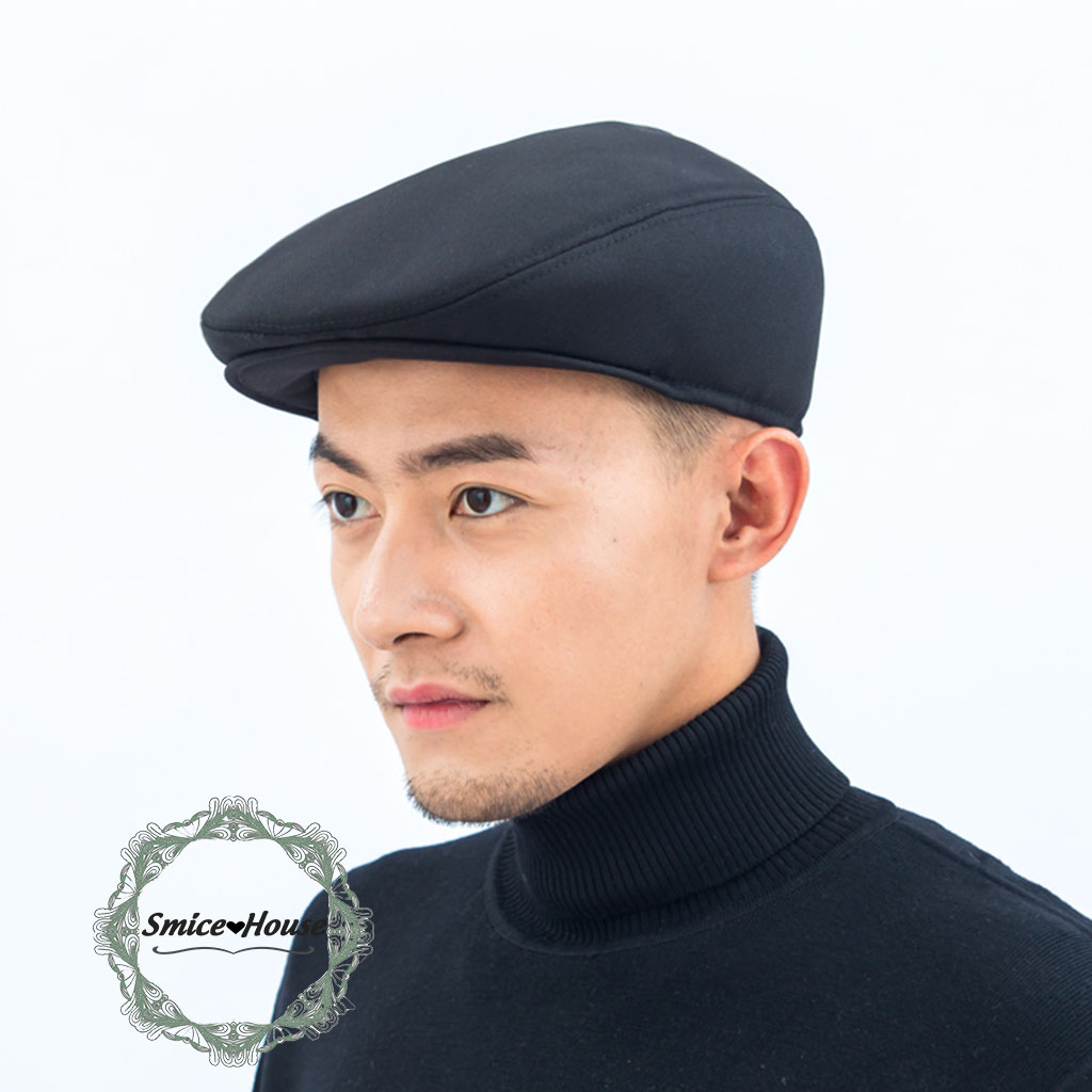 Nón beret nam tuổi trung niên và cao tuổi dành cho ông và bố/ mũ nồi nam mỏ vịt vải dạ nỉ cao cấp form chuẩn đẹp - Smice House