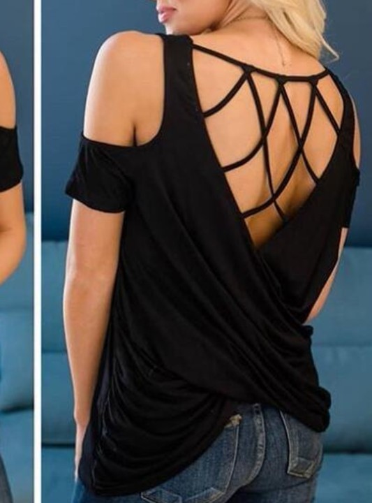 Áo thun cut out vai hở lưng lưới Mã: AX3663