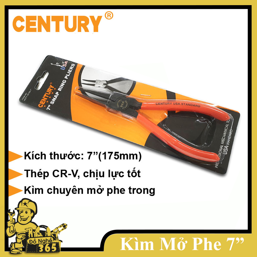 Kìm mở phe Trong 7&quot; (175MM) Mũi Thẳng CENTURY