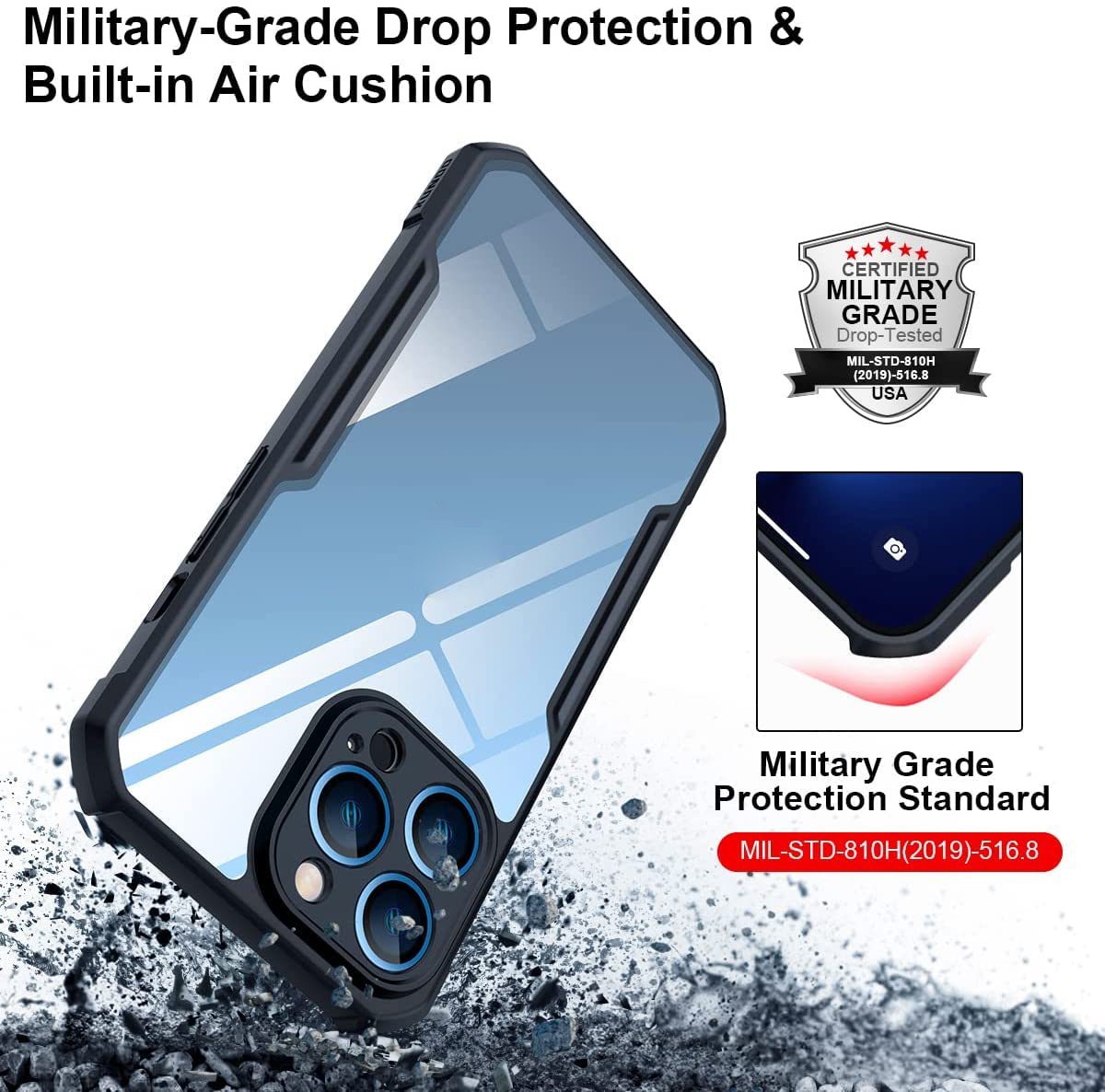 Ốp lưng chống sốc cho iPhone 14 / 14 Plus / 14 Pro / 14 Pro Max hiệu Xundd Fitted Armor Case trang bị túi khí bảo vệ góc, gờ bảo vệ camera - Hàng nhập khẩu