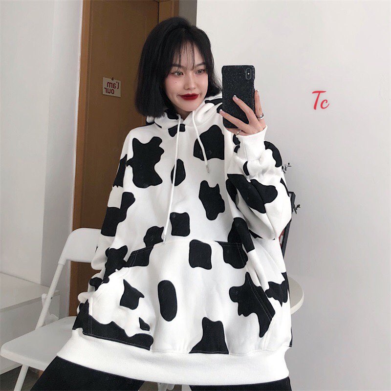 Áo Hoodie Bò Sữa Chất Nỉ - Cotton Dày Mịn