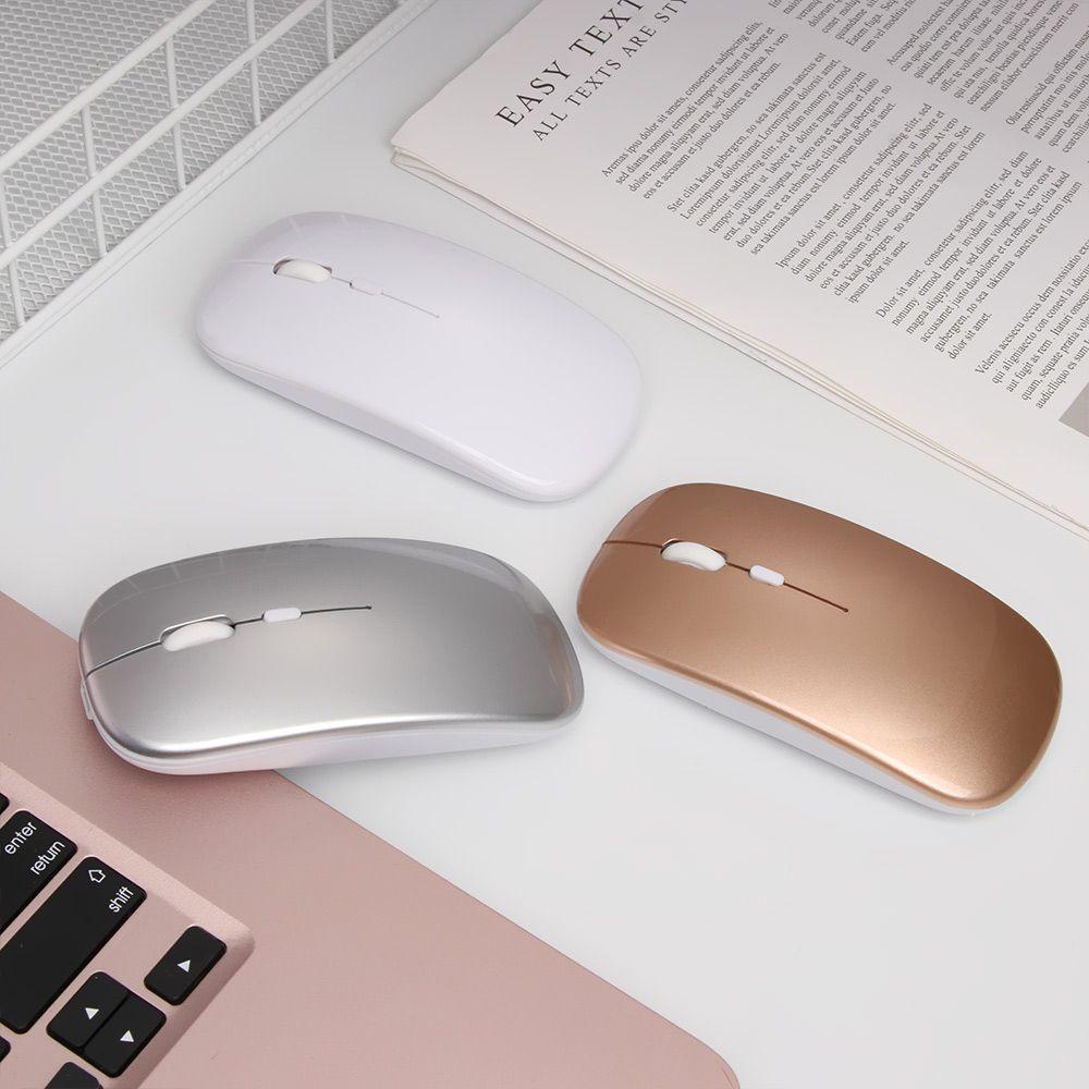Chuột không dây bluetooth siêu mỏng nhiều màu sắc sạc USB cho PC Laptop