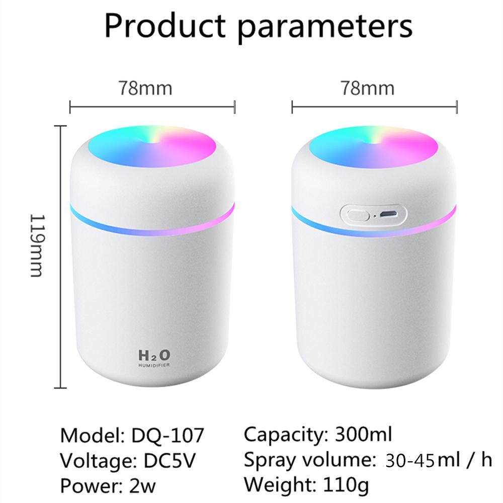 300Ml Xông Tinh Dầu Khuếch Tán Máy Tạo Độ Ẩm Không Khí Xe Hơi USB Siêu Âm Hương Thơm Máy Phun Sương Tạo Ẩm Khuếch Tán Tinh Dầu Di Động Dành Cho Văn Phòng Nhà