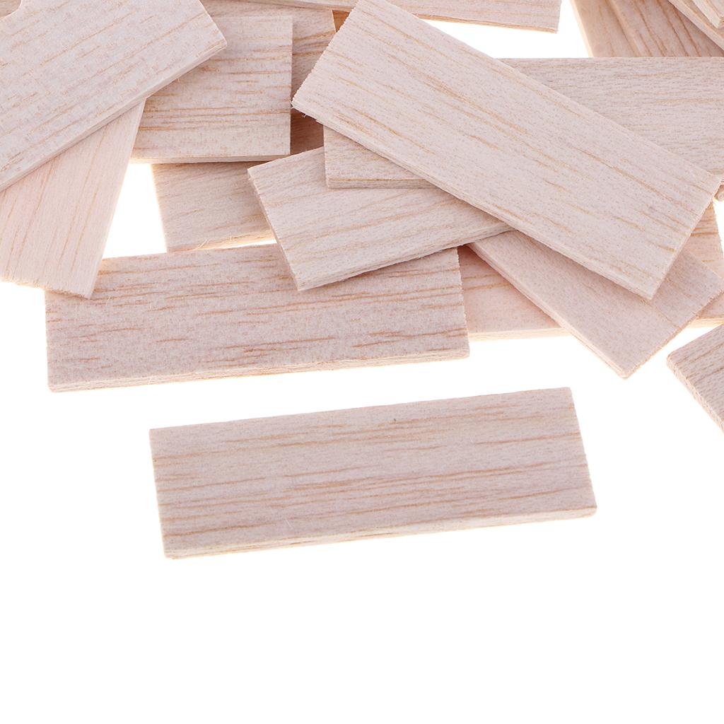 Natural Round Balsa Wood Woodcraft Flat Sticks Dowel